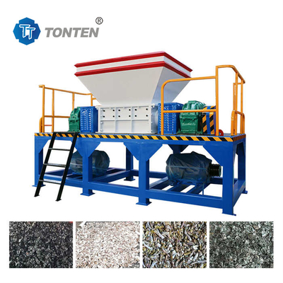 Plastik parçalayıcı alet Metal ahşap çift şaftlı parçalayıcı makine