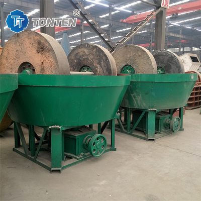 Gold Grinder Gold Stone Roller Grinding Wet Pan Mill Makine Afrika için