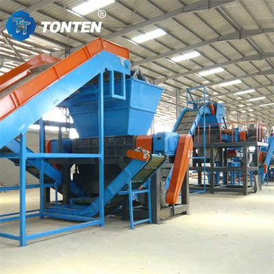 Lastik parçalayıcı ürün hattı Kauçuk geri dönüşüm tesisi Lastik ezme makinesi