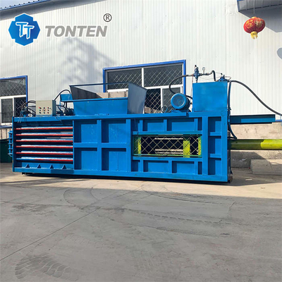Altyazı Metal Hidrolik Baler Makinesi Plastik Yatay Baler Makinesi