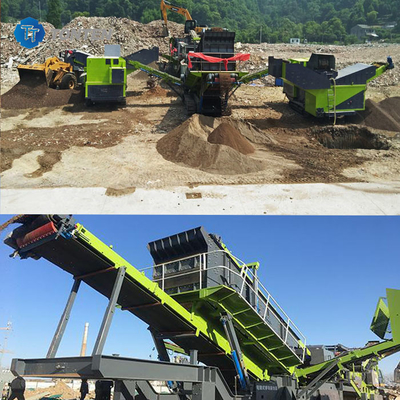 Atık kireçtaşı granit taş kırıcı makinesi inşaat alanı için 85kw sıralama hattı