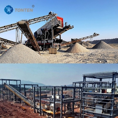 İnşaat Beton Atıkları Ezme Makine hattı Tuğla Taş Ezme Geri Dönüştürme