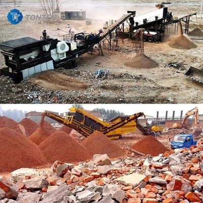 Atık kireçtaşı granit taş kırıcı makinesi inşaat alanı için 85kw sıralama hattı