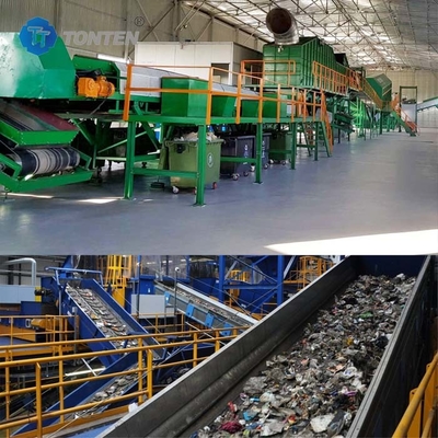 Ev Çöpü Sıralama Çöp parçalayıcı hattı Eski Mobilya Çöp parçalama Paketleme Fabrikası