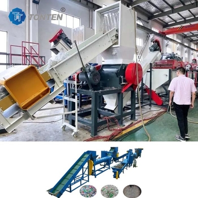 Plastik kırma geri dönüşüm Üretim hattı Mineral su şişesi geri dönüşüm