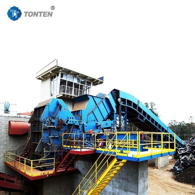 Özel endüstriyel hurda metal parçalayıcı çelik kırma makinesi geri dönüşüm hattı