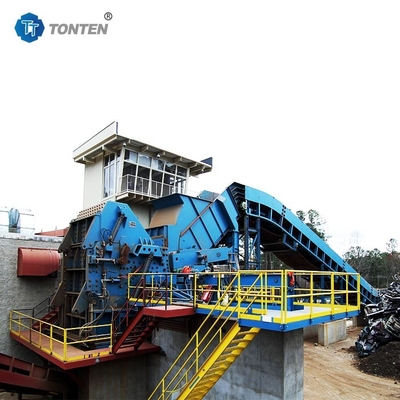 Atık metal işleme ekipmanı çelik hurda parçalayıcı makinesi geri dönüşüm tesisi