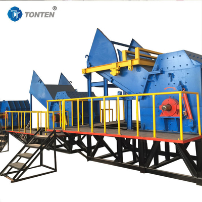 Özel endüstriyel hurda metal parçalayıcı çelik kırma makinesi geri dönüşüm hattı