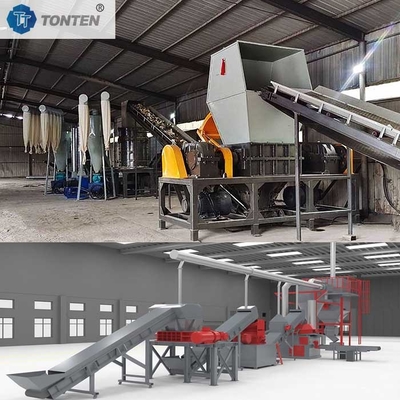 Atık Elektronik Buzdolabı Shredder Crushing Geri Dönüşüm Hattı Makine Özel
