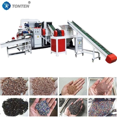 Bakır tel granulatör makinesi kablo ayırıcı geri dönüşüm hattı bakır pirinç makinesi