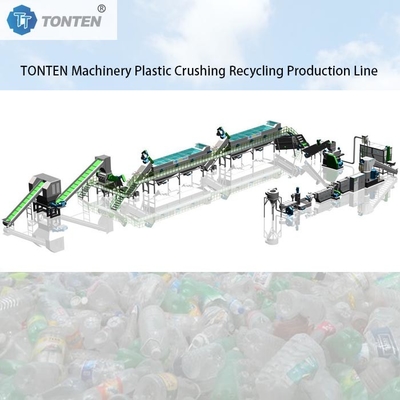 Plastik PET şişeleri geri dönüşüm tesisi kırıcı yıkama üretim hattı 80kw