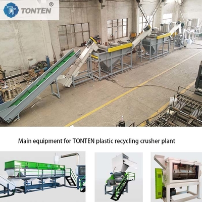 Atık plastik parçalama yıkama üretim hattı plastik geri dönüşüm PP PE