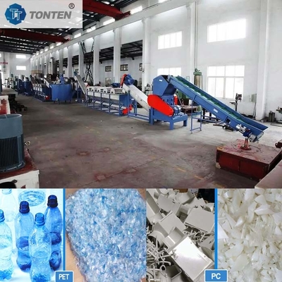 Çöp Karışık Atık Plastik PET Şişe Çöp Geri Dönüştürme Fabrikası Makinesi