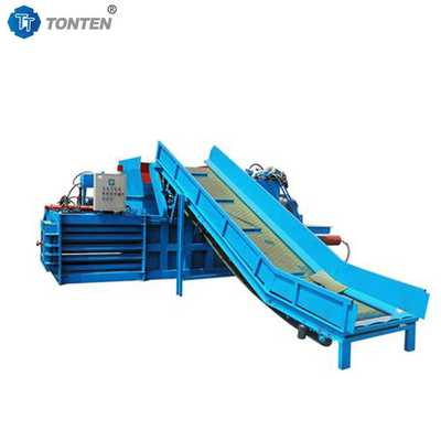 Yatay Atık Karton Hidrolik Baler Makinesi Ahşap Çip Baler