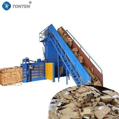 Plastik Atık Hidrolik Atık Baler Makinesi Yatay Baling Baskı