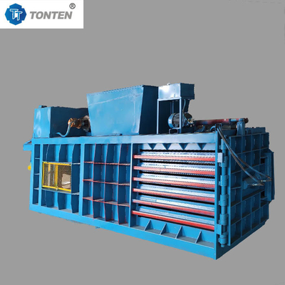 Yatay Metal Hidrolik Baler Baling Pres Giyim Makinesi