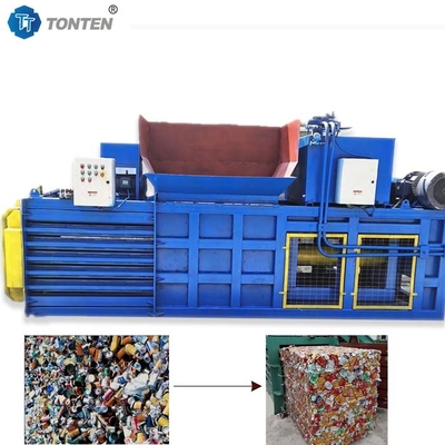 Plastik Konserve Hidrolik Baler Makinesi Yatay 22kw Özel