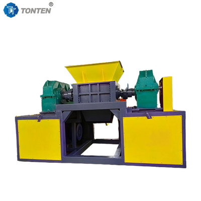 Çift Çaplı Arabalar Lastik Metal Kırıcı Makinesi İki Çaplı Kırıcı