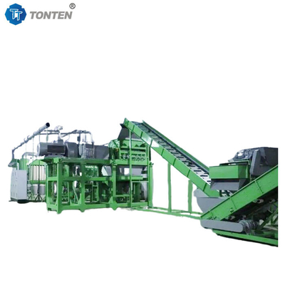 Otomatik lastik atıkları kauçuk kırma makinesi geri dönüşüm hattı tesisi