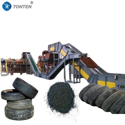Kullanılmış kauçuk hurda lastik parçalayıcı kırma geri dönüşüm makinesi