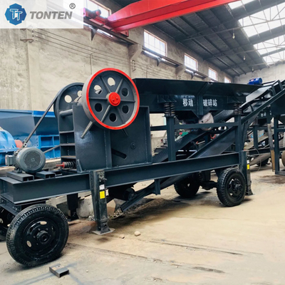 Laboratuvar taşınabilir mobil küçük çene kırıcı izlenmiş dizel çene taş kırıcı