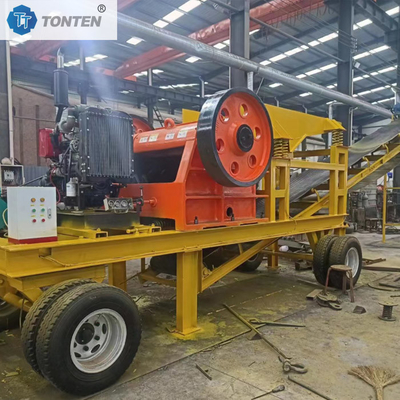 Laboratuvar taşınabilir mobil küçük çene kırıcı izlenmiş dizel çene taş kırıcı