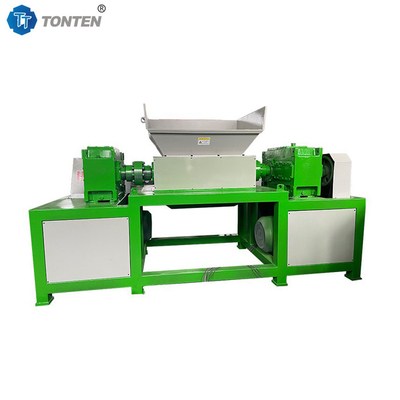 Tonten Fabrika Fiyatı Çift Çubuklu Kırıcı Atık Kitap Kağıt Plastik Geri Dönüştürme