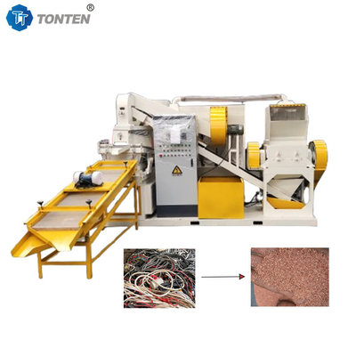 Bakır Tel Geri Dönüştürme Plastik Ayrımlama Makinesi Atık Tel Şerit Granülasyonu