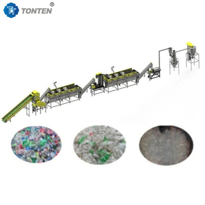 Plastik PET şişe geri dönüşüm tesisi Plastik etiket çıkarıcı kırıcı makinesi