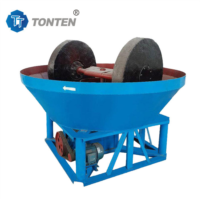 Islak Altın Islak Pan Mill Makine Altın Seçimi İçin Çift Tekerlekli Pan Mill