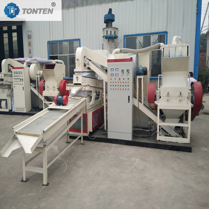 Bakır Kablolar Granulator Makine Bakır Kaplı Tel Sıralama Şerit Liniyası
