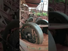 Islak Demir Cevheri Çift Tekerlekli Altın Öğütme Makinesi Barit Kuvars Öğütme Makinesi